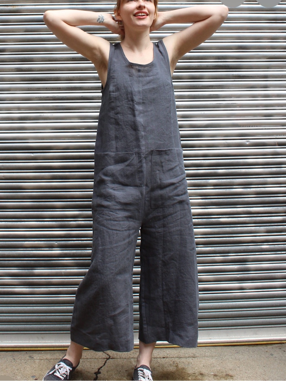 Ilana Kohn Milo Linen Jumpsuit Grey | Women’s Size XS